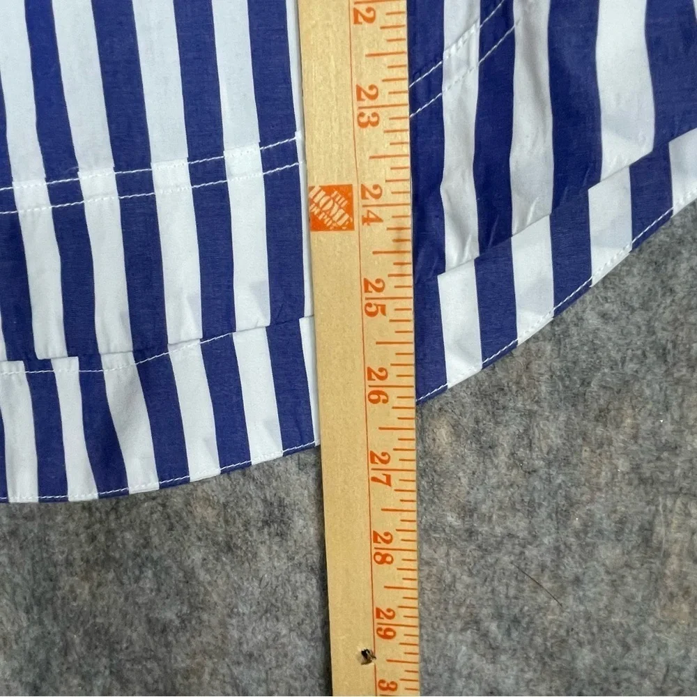 J. Crew Blue & White Striped Classic Preppy Nautical Summer Pop Over Tunic - XS